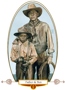 Sculpture of Father and Son