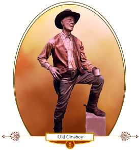 Sculpture of Old Cowboy